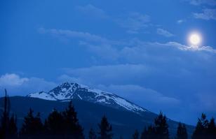 Moon over Blue River